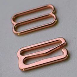 Rose gold 10 комплектов/нижнее белье с нейлоновым покрытием, 8 форм и 9 форм, металлические крючки для бюстгальтеров и ползунков, крепления для ремешка, 5 цветов - Цвет: Rose gold