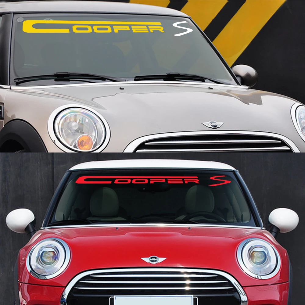 Car Styling Front Windshield Windscreen Decal Stickers For MINI Cooper S JCW R50 R53 R55 R56 R60 R61 F55 F56 F60 Accessories | Автомобили
