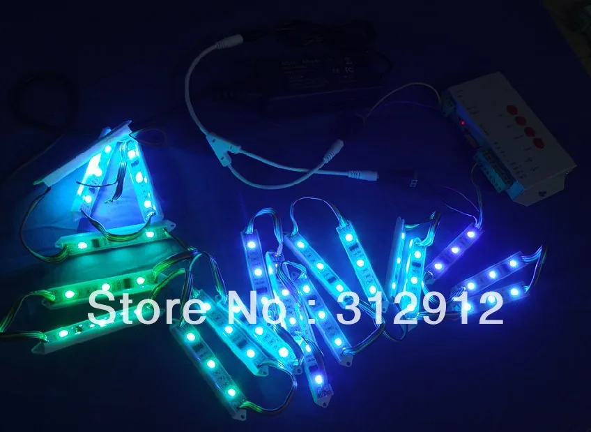 40 шт. DC12V WS2801 pixel модуль 3 5050 led + Т-1000S sd card пикселей контроллер 12 В/4A адаптер питания |