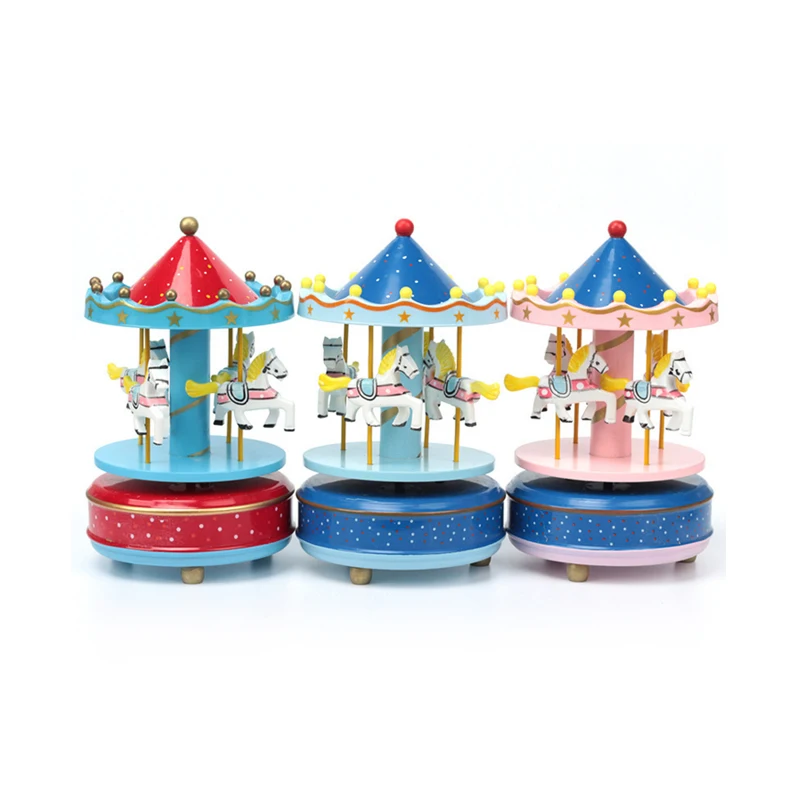 Музыкальная шкатулка с милой Каруселью ротационная музыкальная троянская