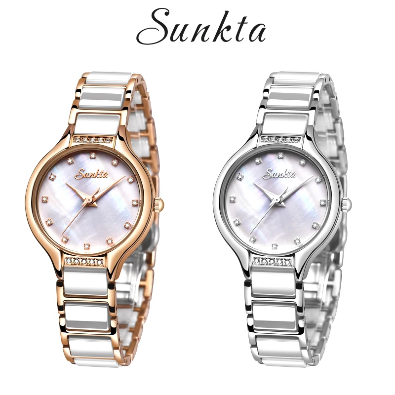 

SUNKTA Gold Watch Women Watches Ladies Creative Steel Women's Bracelet Watches Female Clock Relogio Feminino Montre Femme Gift