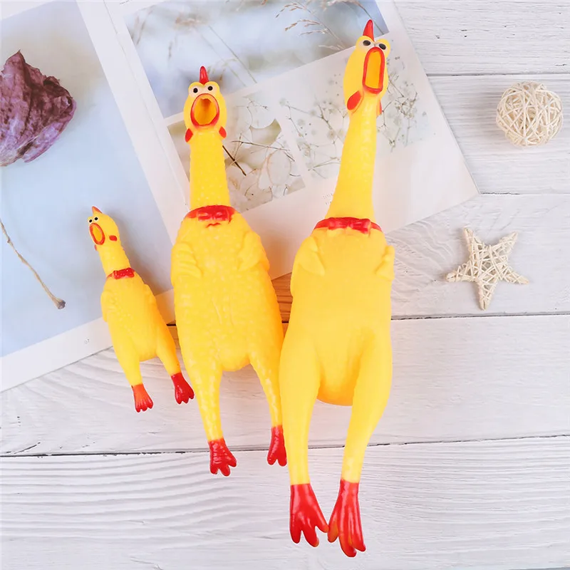 

1pcs Screaming Chicken Squeeze Sound Toy Pets Toy Product Dog Toys Shrilling Decompression Tool Funny Gadgets 17cm 31cm 41cm