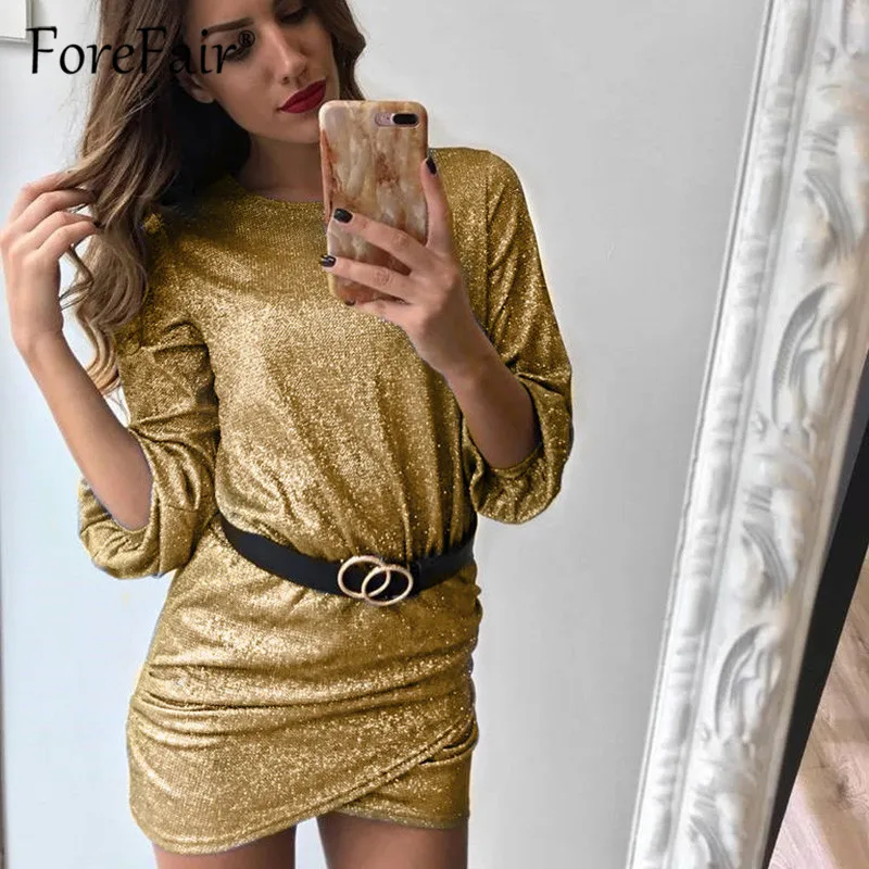 Forefair вечерние платья одежда для ночного клуба вечернее женское платье 2018 Осень