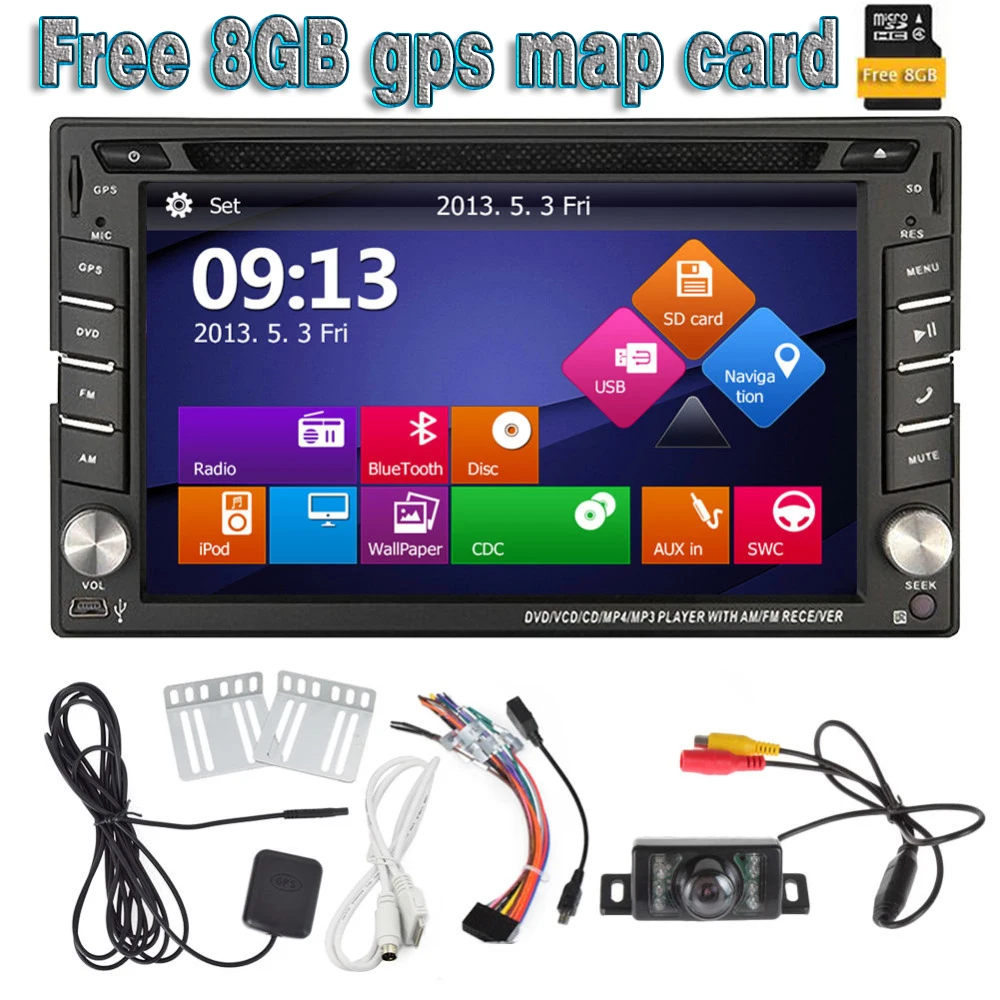 Бесплатная камера + сенсорный экран 2 Din автомобильный Кассетный dvd плеер gps