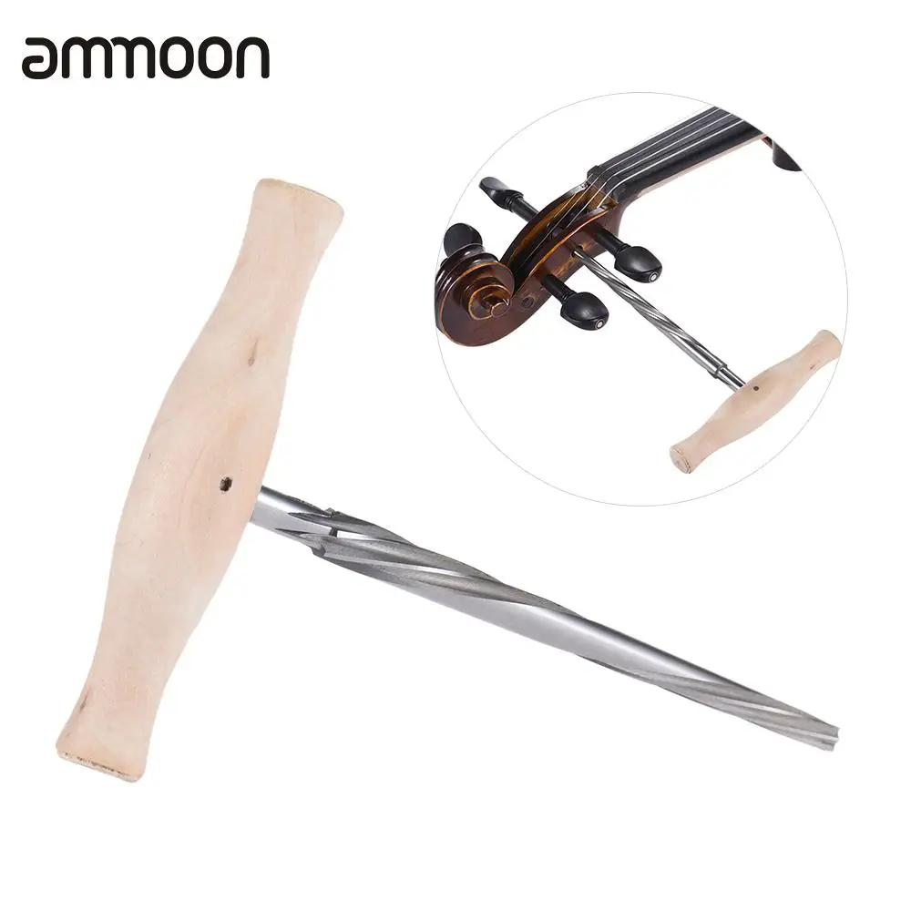 

Спиральный Расширитель отверстий для скрипки 1:30 коническая Высокоскоростная сталь с деревянной ручкой для скрипки 3/4 4/4 инструмент для скр...