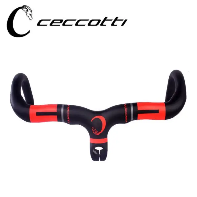 2021 Углеродные запчасти raod для велосипеда углеродное волокно руль CECCOTTI красный
