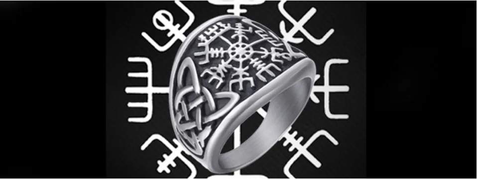Мужское кольцо из нержавеющей стали Viking Valknut пиратский компас текстовый символ Винтажные Ювелирные изделия размер 8 9 10 11 12 13 14 15