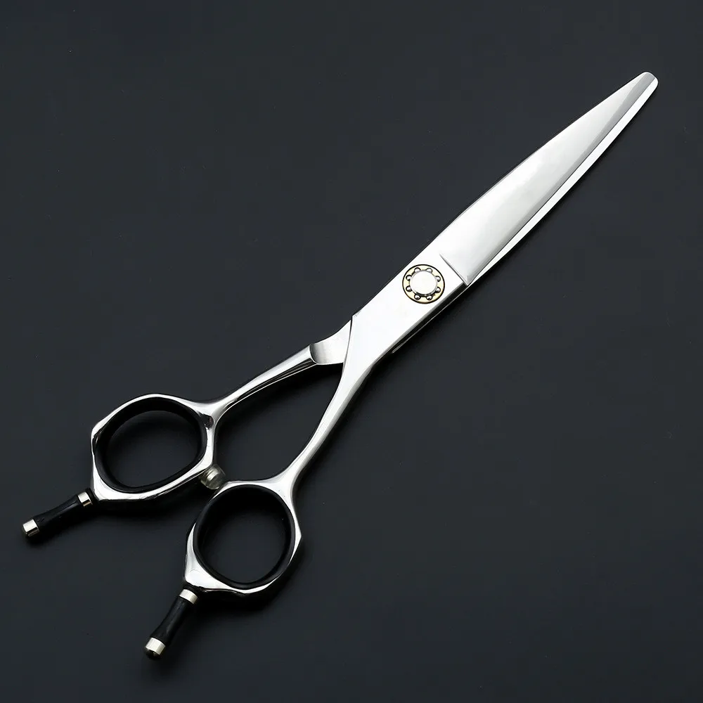 

Purple Dragon 6 inch Hair Scissors Clippers Black Rhinestone Japanese 440c Steel Professional Barber Salon Hair Cutting