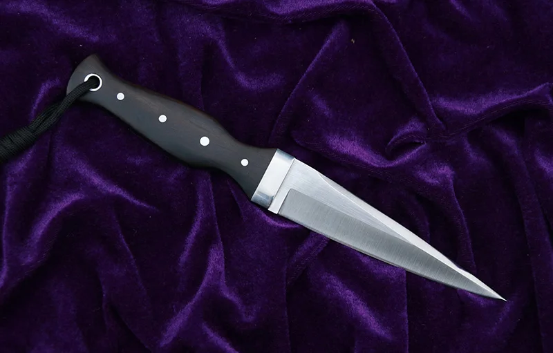 LEMIFSHE L01 нож с фиксированным лезвием 440C стальной эбеновой ручкой для охоты, выживания, карманный кухонный инструмент, инструмент для кемпинга, EDC