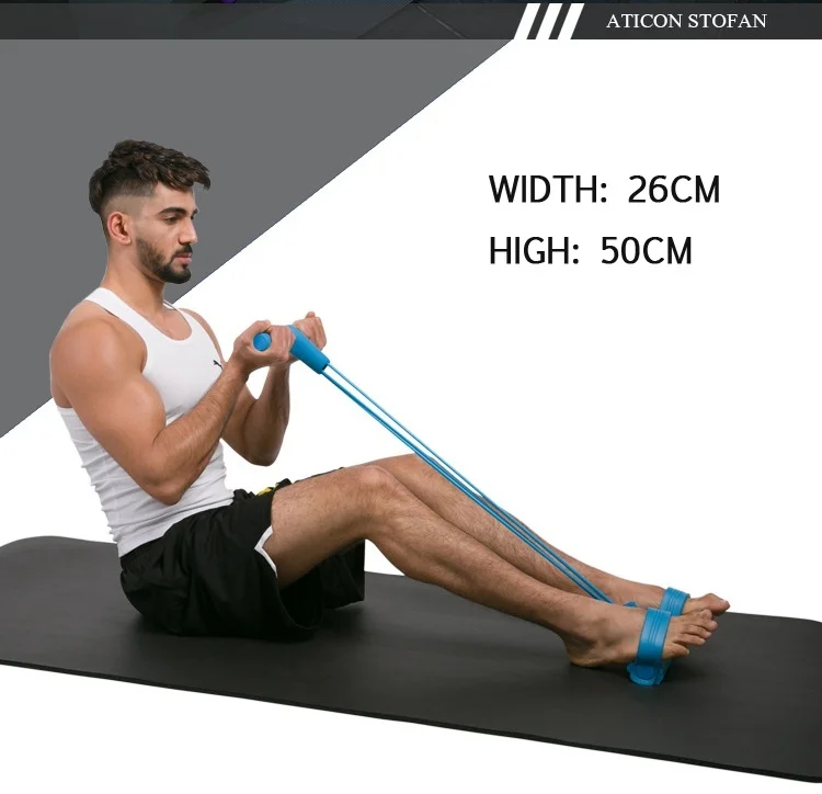 4 эластичные тянущиеся веревки-тренажеры для брюшного пресса ленты тренировок в