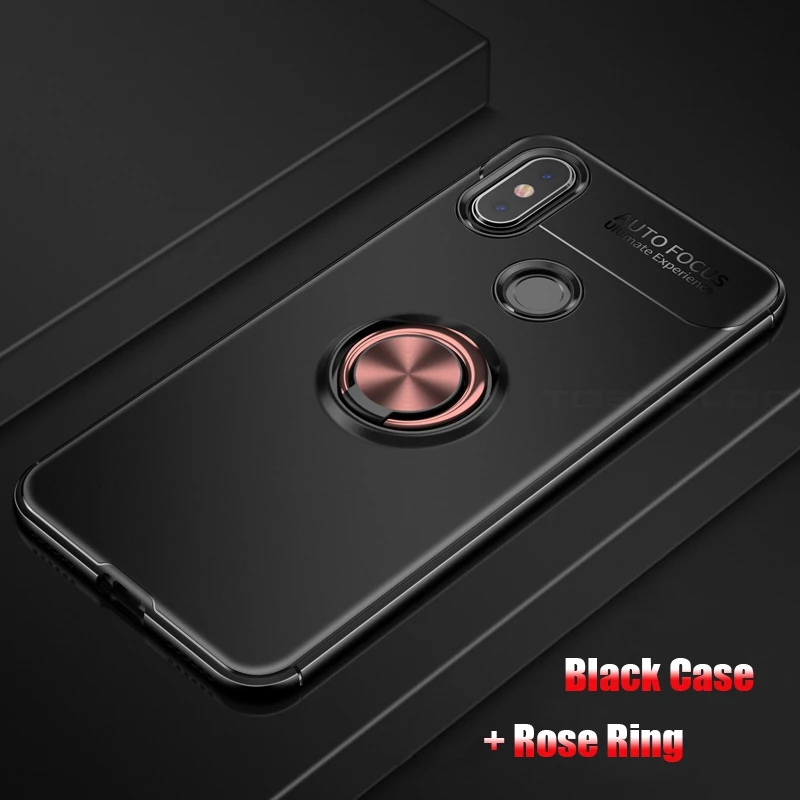 Автомобильный Кронштейн кольцо магнитный держатель TPU чехол для Xiaomi Mi 6 A1 8 MIX 2/2 S RedMi 4A 4X Note 5 Pro Prime глобальная версия 5A S2 чехол - Цвет: RGB