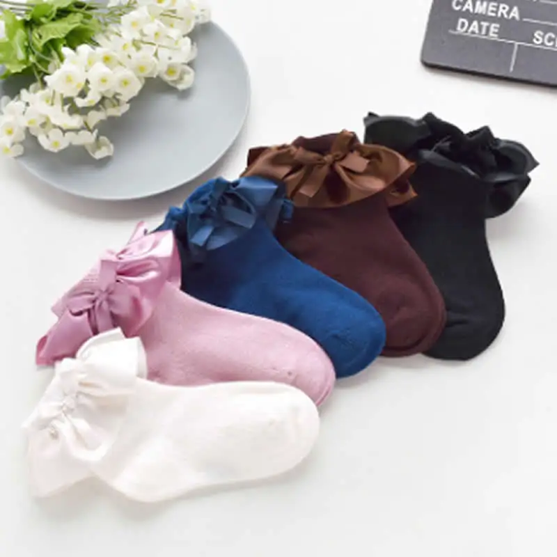 2019 детские носки для девочек большие чистые цветные принцессы атласные