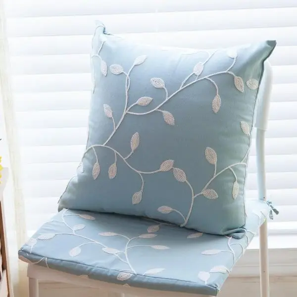 Хлопковая наволочка с вышивкой для подушки декоративная дивана в пасторальном