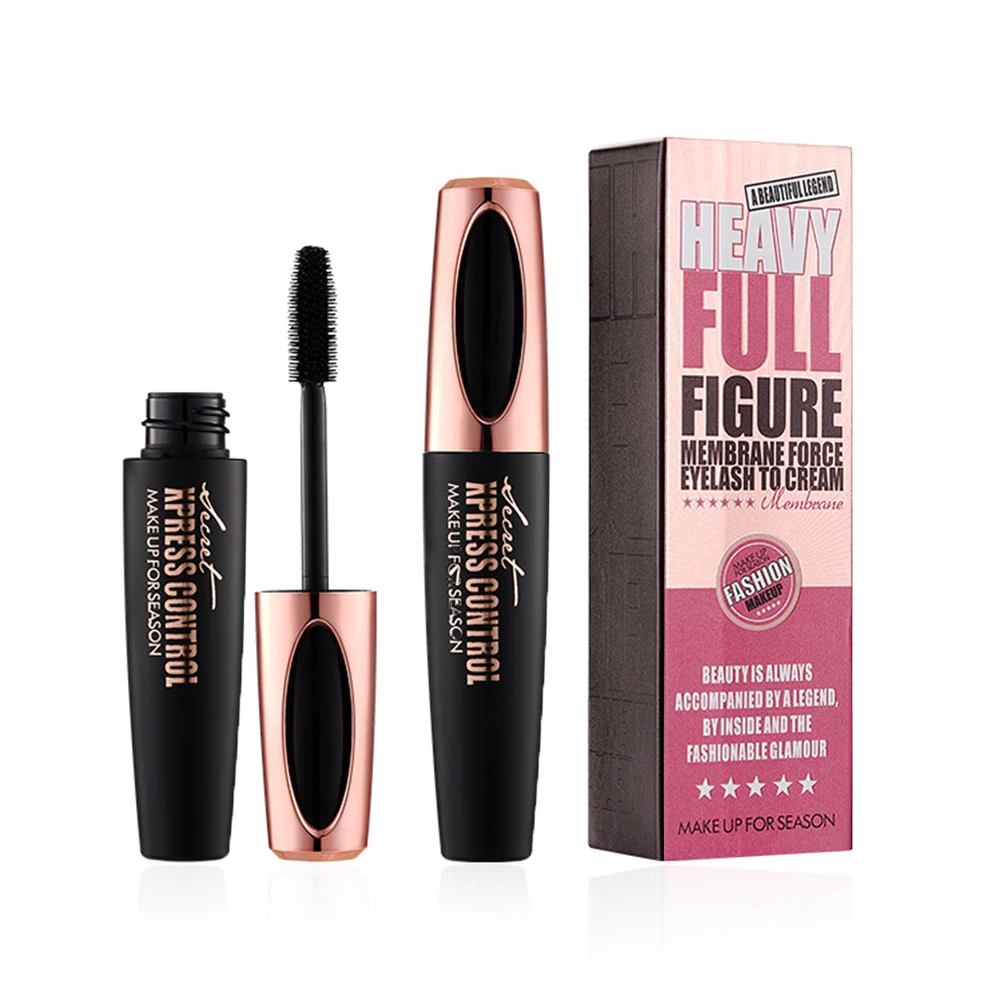 4DSilk Fiber Lash Mascara Водостойкая тушь для наращивания ресниц Черная Толстая Удлиняющая косметика для ресниц завитые ресницы