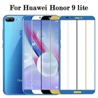 Полноэкранное цветное закаленное стекло для Huawei honor 9, honor 9 Lite, honor 9 Lite, 3D Защитная пленка для экрана Черного, белого, синего, серого цветов