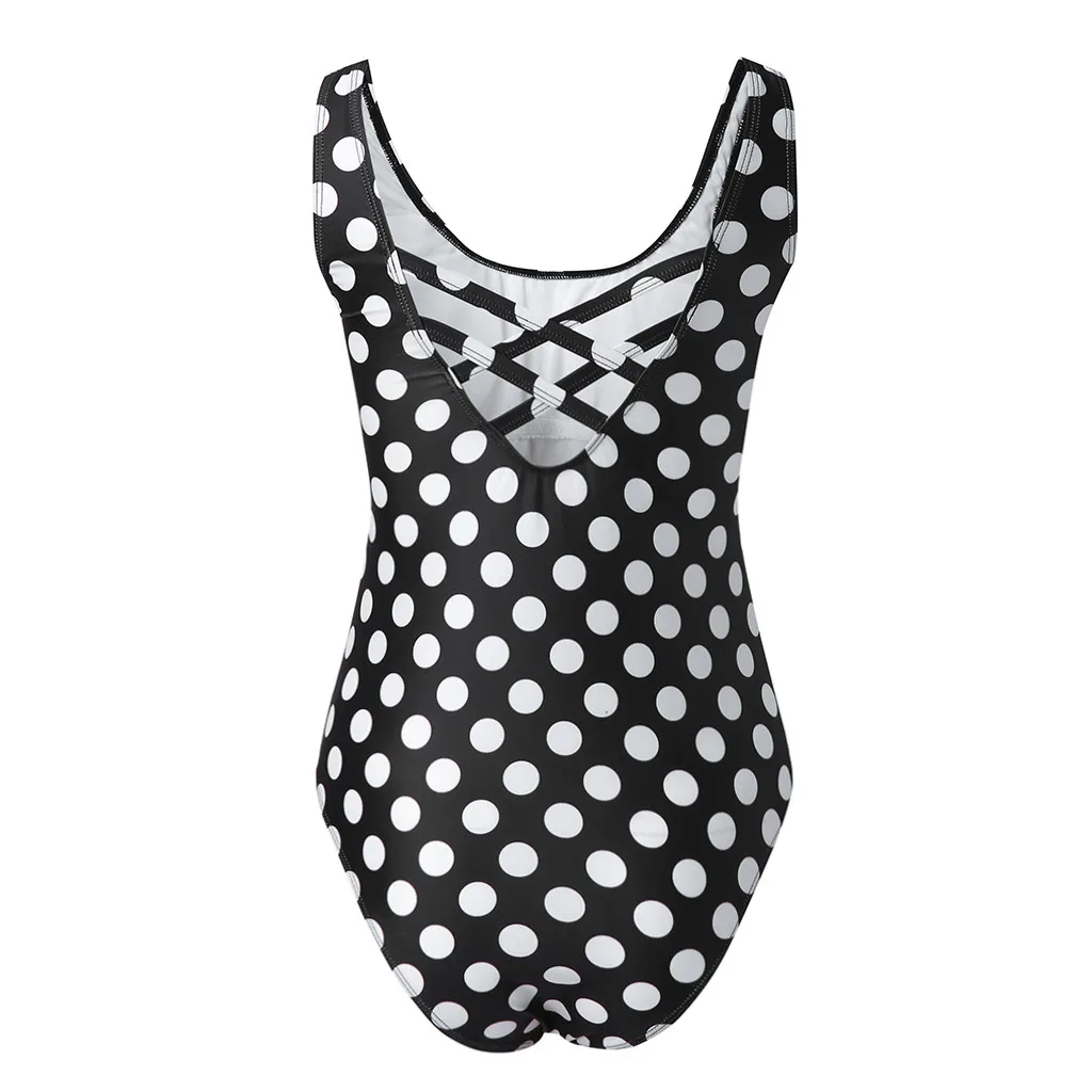 SAGACE бикини с принтом в горошек сексуальное цельное вырезами купальник