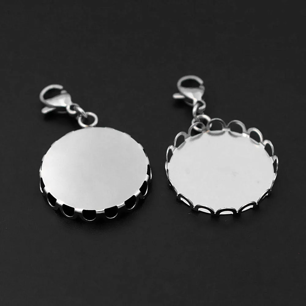 Круглый подвесной лоток 12 мм 25 застежка-карабин соединитель из нержавеющей стали