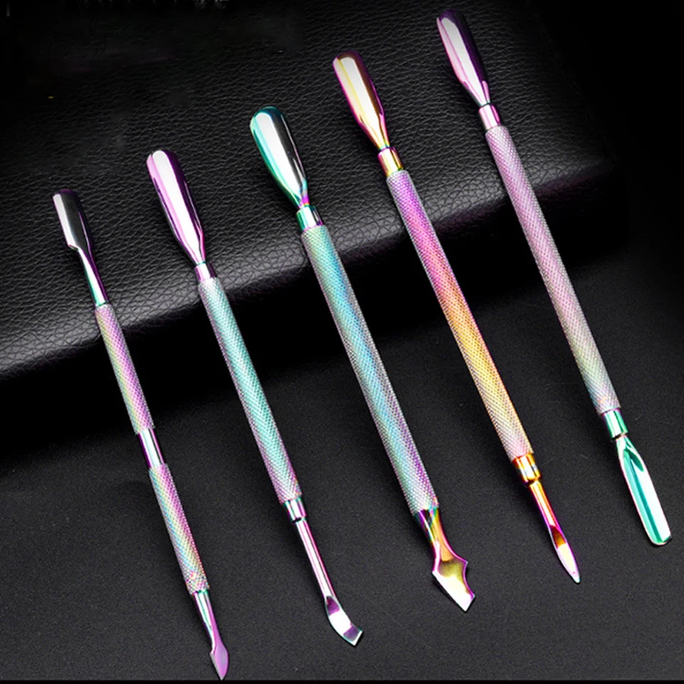 Кутикулы толкатель двойным концом Нержавеющая сталь удаляет мертвую кожу