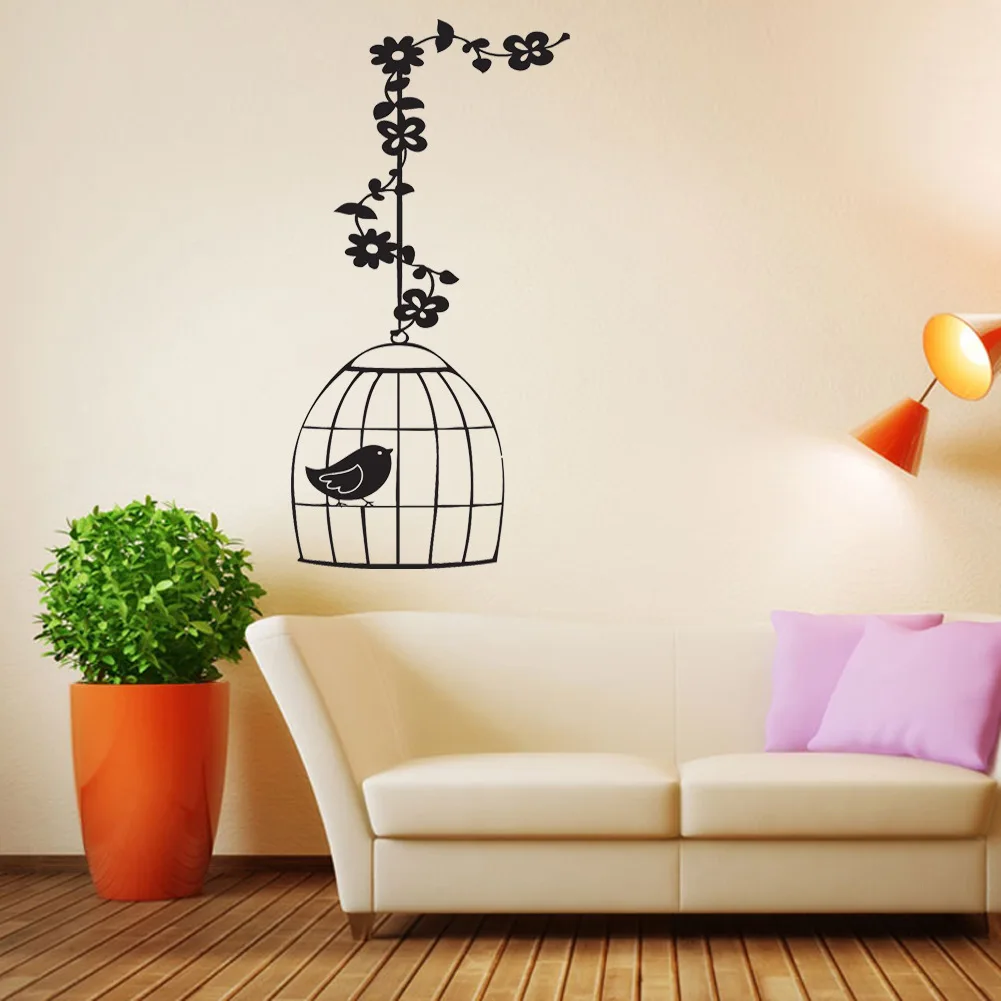 Черные бамбуковые милые наклейки на стену в гостиную спальню украшение дома | Дом