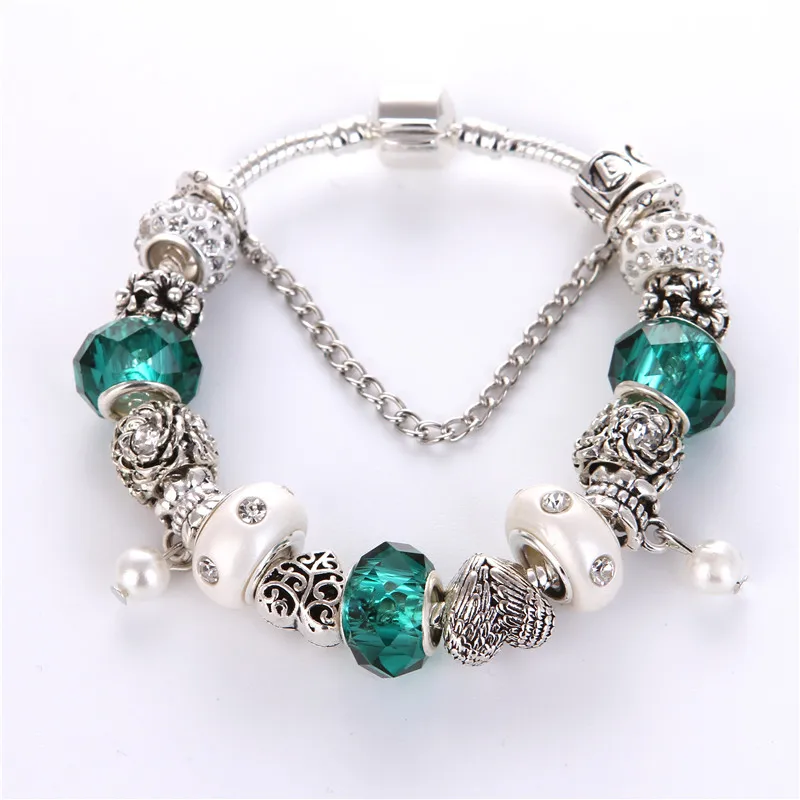 Браслет Pand для женщин кристальная жемчужная подвеска высокого качества |