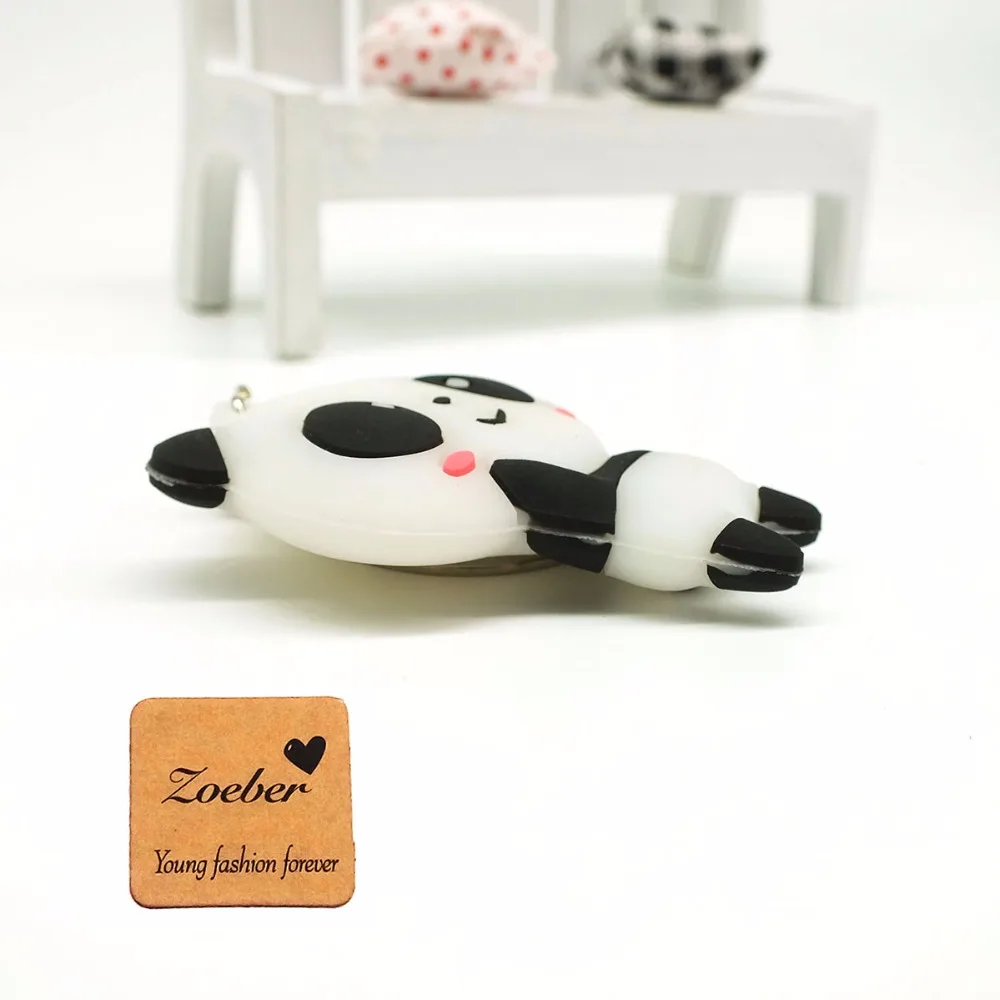 Брелок Zoeber для ключей 2 шт. милый мультяшный брелок с пандой сыром кошкой