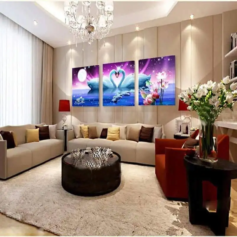 

Swan Poster Canvas Art Decoracion Painting Unframed Wall Pictures For Living Room 3 Pcs Top-rated Modular Pictures