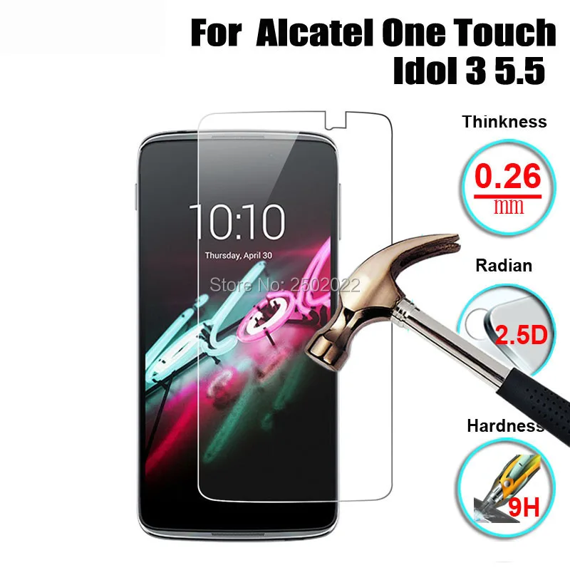 5 шт. 2.5D 9H закаленное стекло премиум класса для Alcatel One Touch Idol 3 &quotПротивоударная