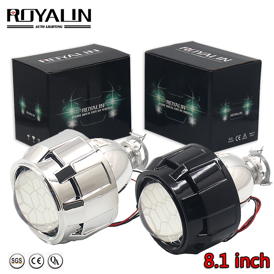ROYALIN автомобиль би ксенон 8,1 проектор фары объектив HID H1 H4 H7 W/ginging пистолет кожухи авто мотоцикл модифицированный автомобиль-Стайлинг