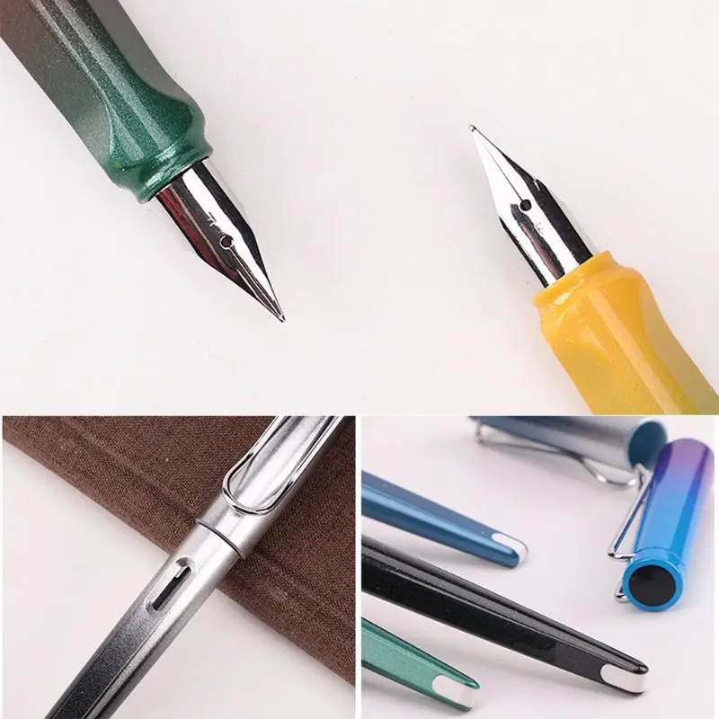 Colorful Gradient Fountain Pen Business Student Popular 0.38 mm Extra Fine Nib Calligraphy Office Supply Writing Tool | Канцтовары для