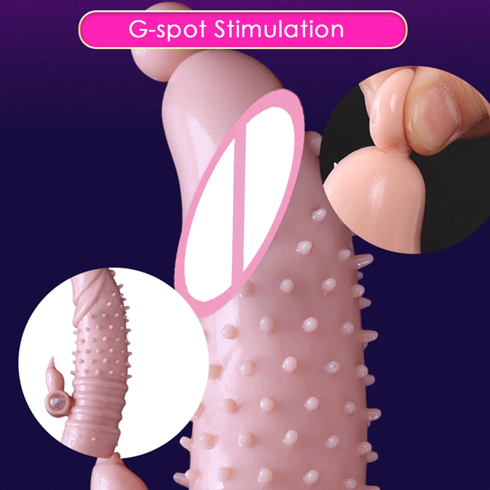Вибратор с рукавом для пениса реалистичный презерватив втулка интимные игрушки