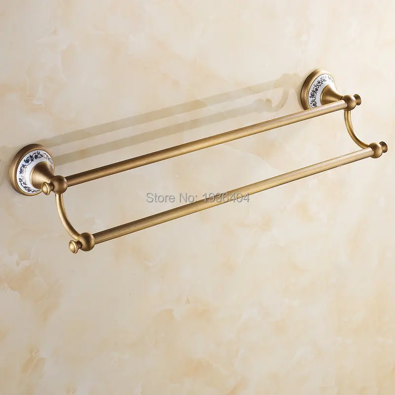 Оптом и в розницу античные бронзовые полотенца 60 см с фарфоровой одиночной