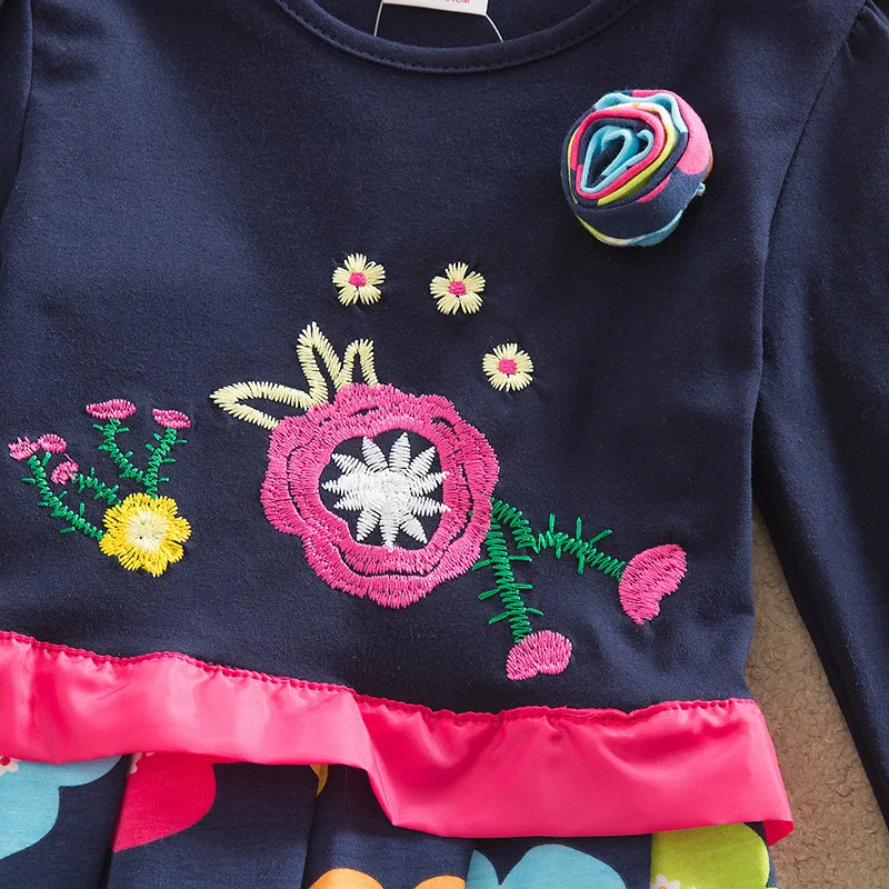 24M-6T baby girls summer dresses children's clothes for kid party vestidos infantis birthday long sleeve | Детская одежда и