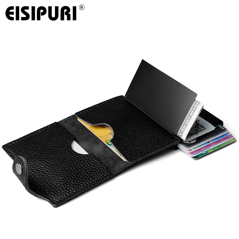 Мужской кошелек из натуральной кожи с задним карманом держатель для ID карт