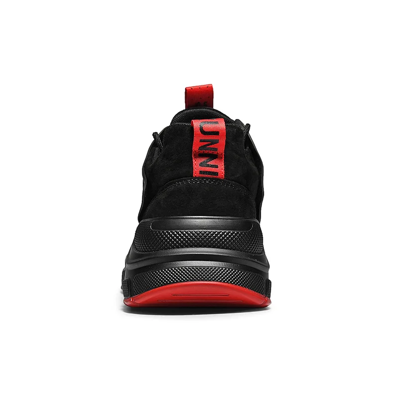 SUROM Running Shoes For Men Leather Sneakers Spring Outdoor Comfortable Athletic Male Trainers | Спорт и развлечения