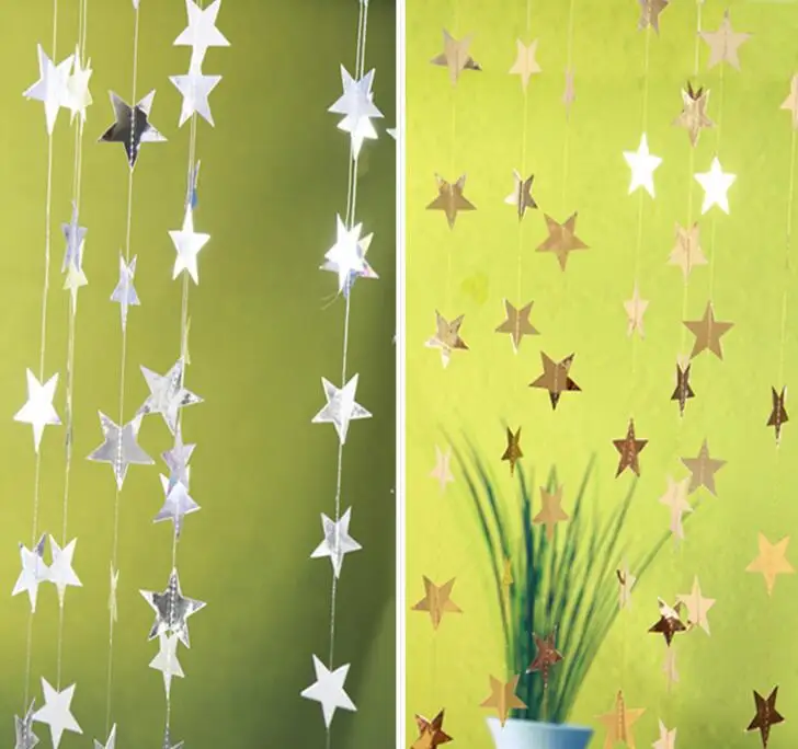1 шт. настенная Бумажная гирлянда со звездами длиной 4 м|decorative decorative|decoration