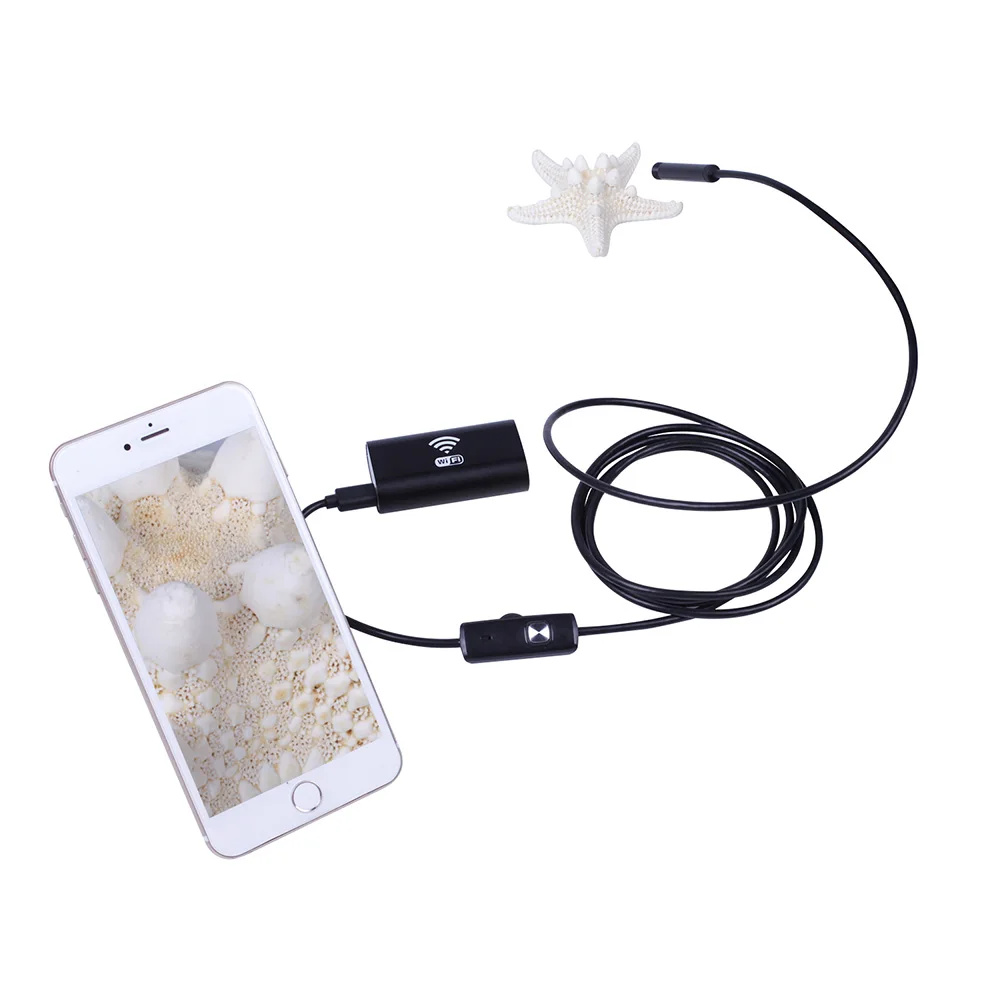 1M 2M 3.5M 5M IOS Android Wifi Endoscope 8mm Lens 6 LED Waterproof Borescope Inspection Camera Snake Tube Pipe Mini Cameras |