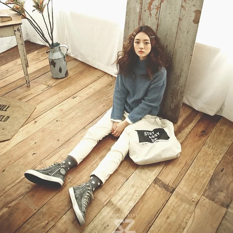 Женская Холщовая Сумка с буквенным принтом вместительная Повседневная сумка