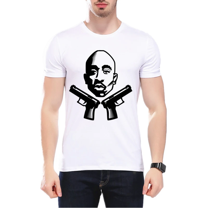 Tupac 2PAC Хип-хоп рэп рок Мужская Футболка Harajuku свитшоты с принтом короткий рукав