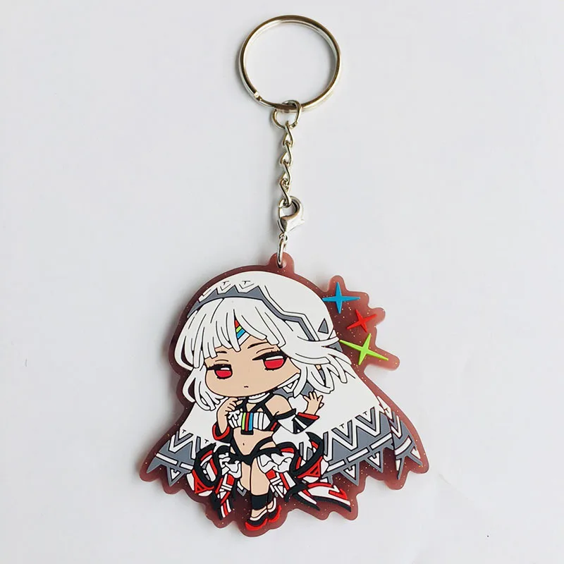 3 Мультфильм Fate stay night Saber ПВХ брелок Гильгамеш Арчер Lancer Justeaze Lizrich модель солнечных очков von Einzbern; милый смешной кулон брелки porte ключах - Цвет: 3