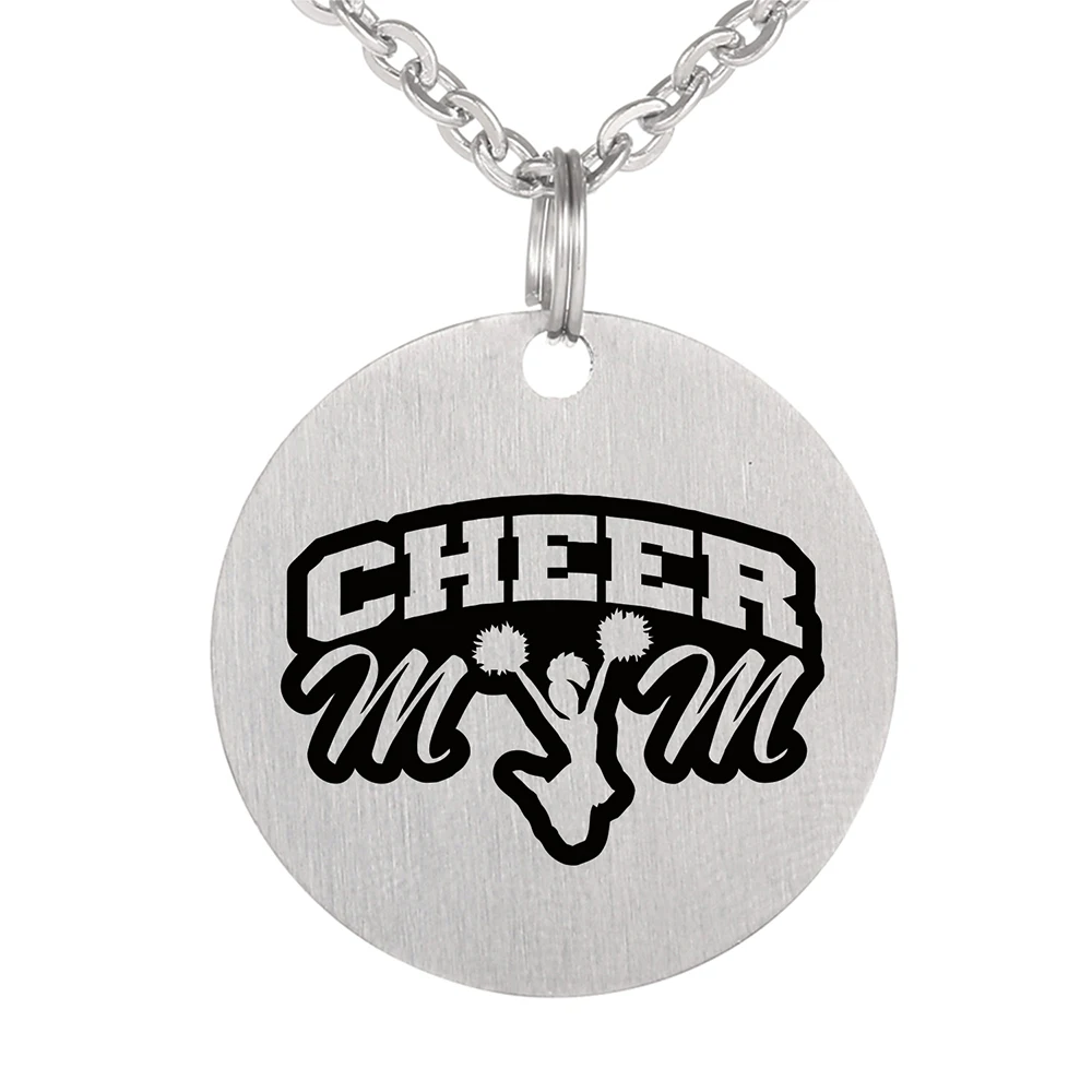 Надпись Cheer Mom кулон из нержавеющей стали для мамы ожерелье|mum pendants|mum mompendant stainless