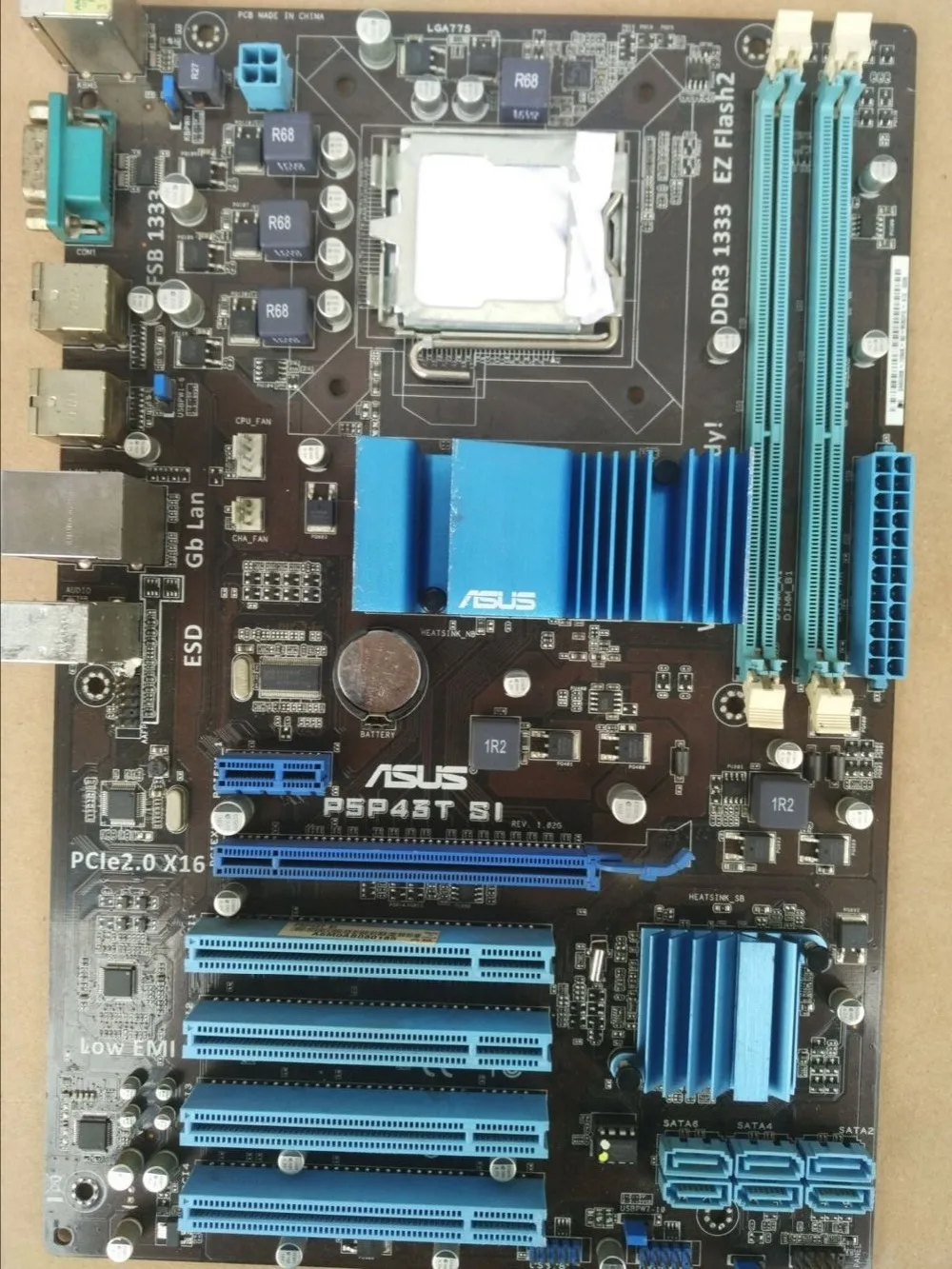 Бесплатная доставка оригинальный ASUS p5p43t SI LGA 775 DDR3 16 ГБ P43 плата все одноцветное