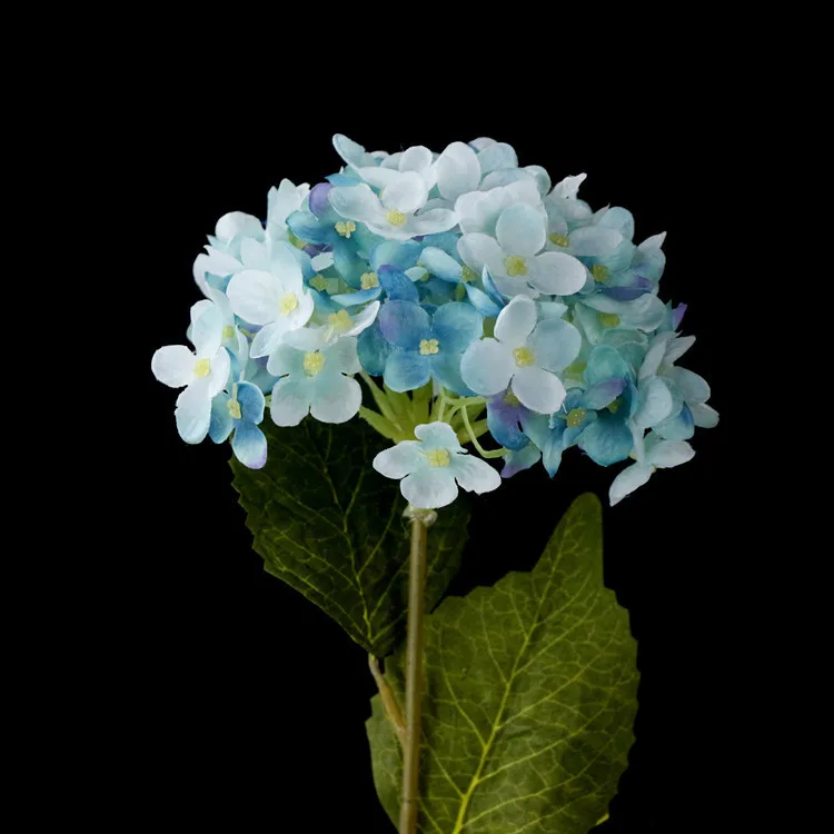light blue flowers 1 шт. искусственная Гортензия цветы Современный Шелковый материал искусственные цветы DIY Гортензия свадебное украшение для дома для вазы композиции - Цвет: light blue flowers