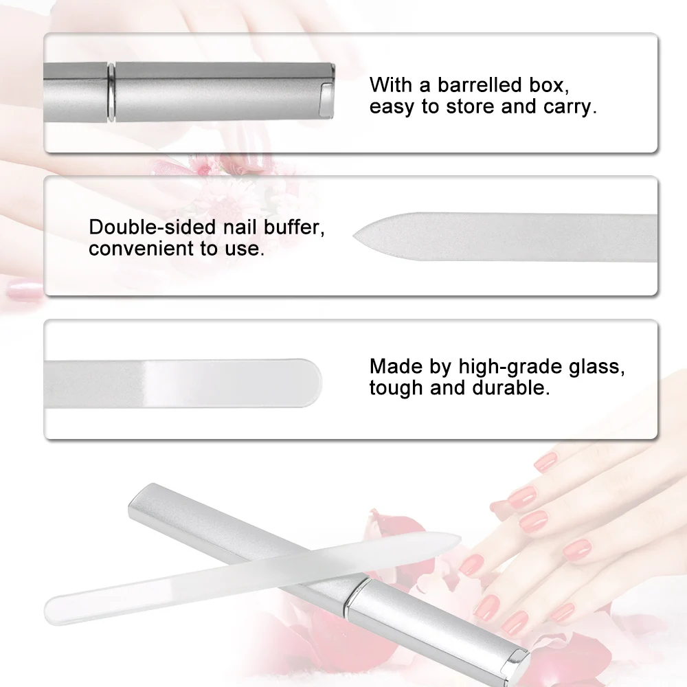 Шикарная стеклянная пилка для ногтей буферная пилки с кристаллами устройство