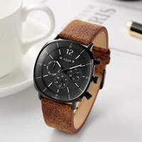 real multi function mens watch japan movt hours clock business sport bracelet real leather boy birthday gift julius box