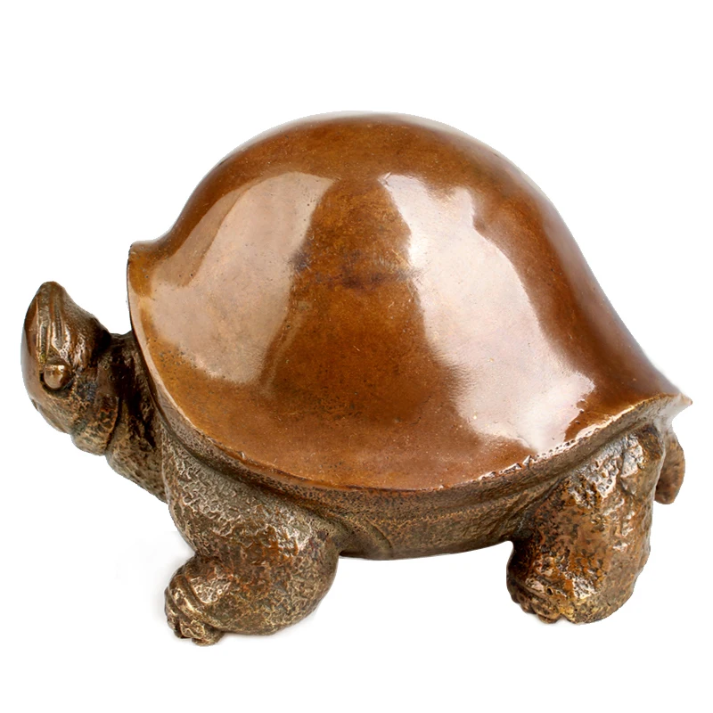 

Chinese style Copper Turtle Ornaments Auspicious Valuable Office Bedroom Decorations