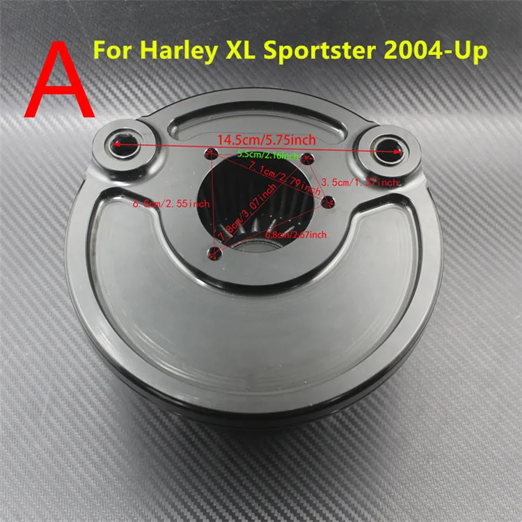 ЧПУ ремесел воздушный фильтр очиститель для Harley Touring Road King Softail Heritage Dyna 00-18 Sportster XL883 1200 2004 - Цвет: A