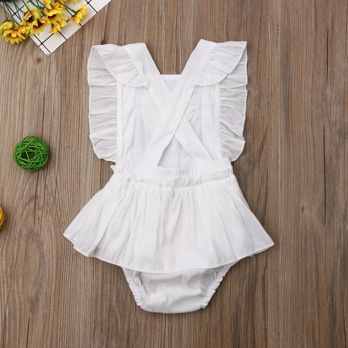 Летняя одежда для новорожденных Комбинезоны маленьких девочек кружевное платье