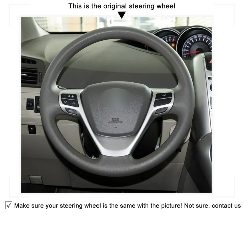 MEWANT черный кожаный чехол рулевого колеса автомобиля для Toyota Verso EZ Avensis