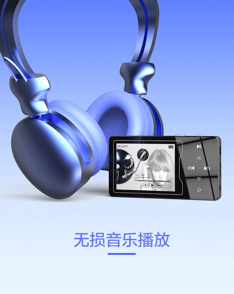 RUIZU D08 8 Гб металлический MP3-плеер 2.4in HD большой цветной экран HIFI без потерь звук FM радио электронная книга Видео плеер со встроенным динамиком