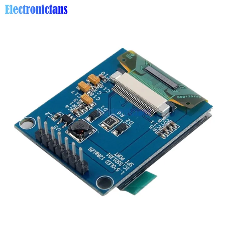 1,5 дюймов 7PIN полноцветный OLED модуль экран дисплея SSD1351 привод IC 128(RGB)* 128 SPI интерфейс для 51 STM32 Arduino